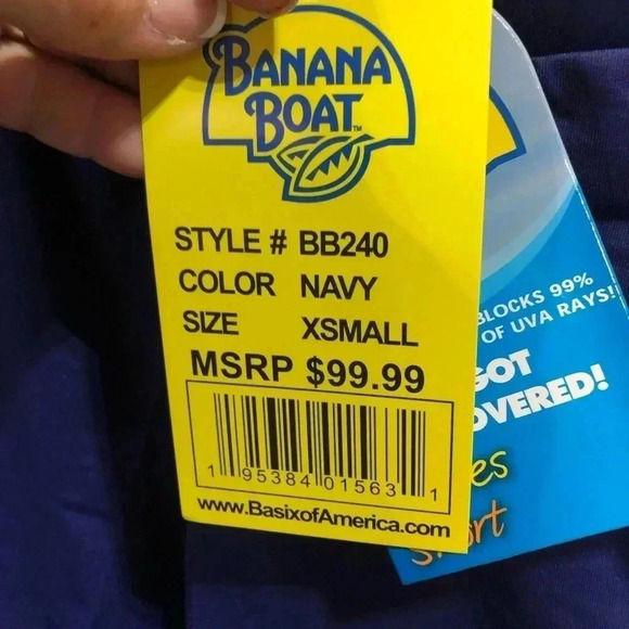 Banana Boat UPF 50+ swim, casual summer shorts, elastic waist,pockets - Picture 9 of 10